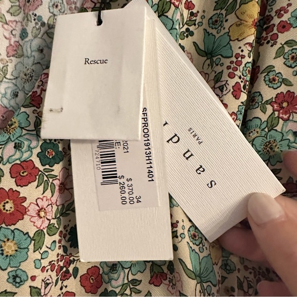Sandro Fee for the Future Floral Dress Size 2 - Picture 10 of 11